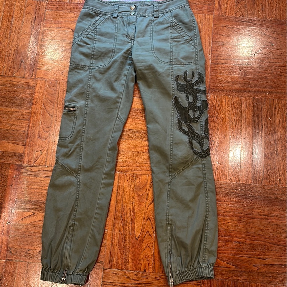BCBG Max Azria Vintage Army Style Fatigue Wash Women's Pants - Size 26